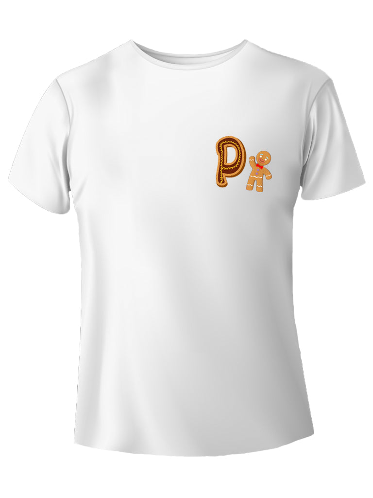 Alfabeto natalizio lettera P t-shirt