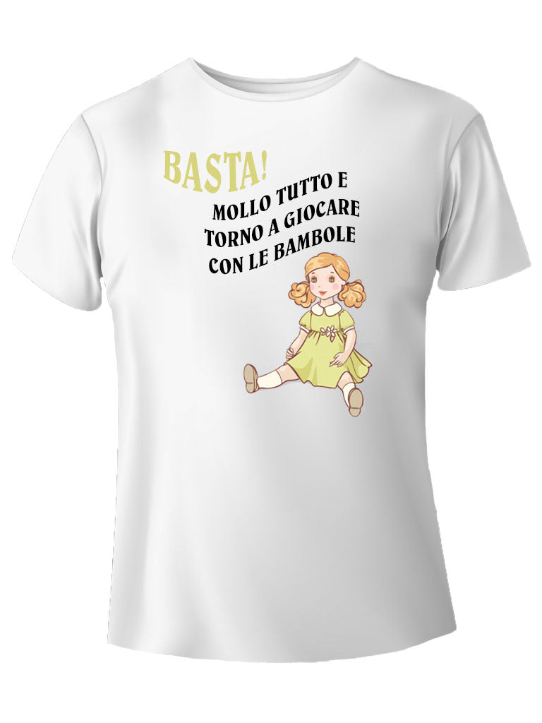 Torno a giocare con le bambole t-shirt