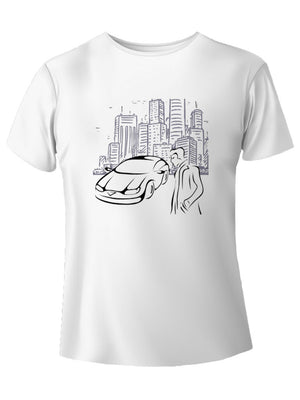 Man on the road t-shirt