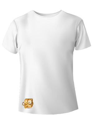 Pacchetto di Natale oro in miniatura t-shirt