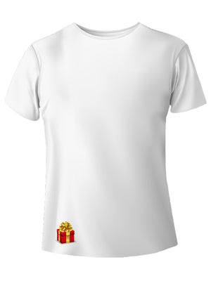 Pacchetto di Natale rosso in miniatura t-shirt