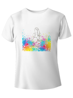 Watercolor smart working t-shirt